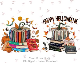 Fall Book Pumpkin PNG, Spooky Book Stack png, Halloween Book Lover, Librarian Halloween , Cozy Pumpkin Season Digital Download for Teachers