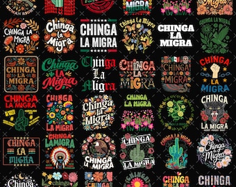 Chinga La Migra PNG Bundle, Protest Designs, Anti ICE Digital Download, Politischer Aktivist PNG, Einwanderungsrechte, Aktivist Demonstration Png