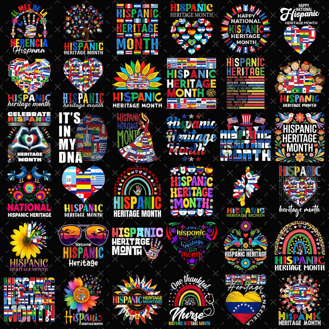 30+ National Hispanic Heritage Month Png, Latino Culture Pride Digital ...