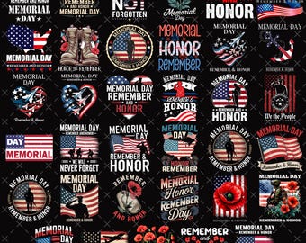 Remember and Honor Memorial Day PNG, American Flag Patriotic Shirt Design, Memorial Day Tribute Graphic, USA Freedom Veteran Honor PNG