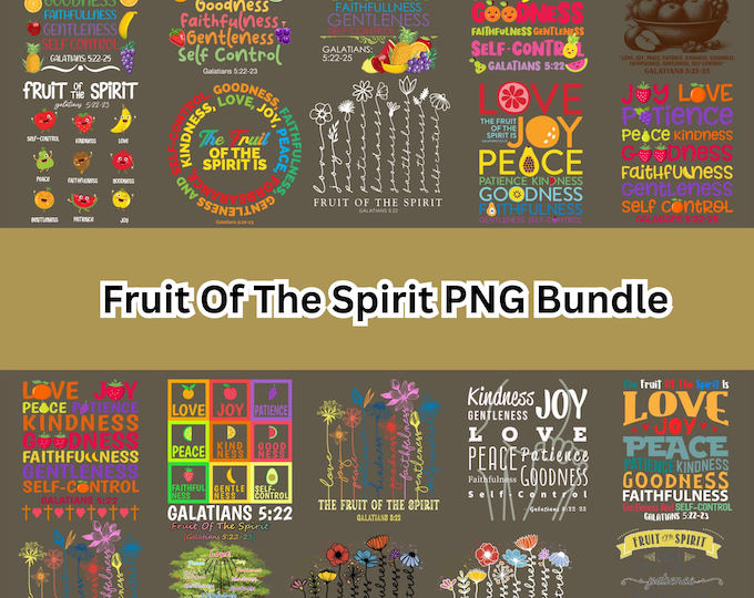Fruit of the Spirit PNG Digital Design Download, Christian Sublimation ...