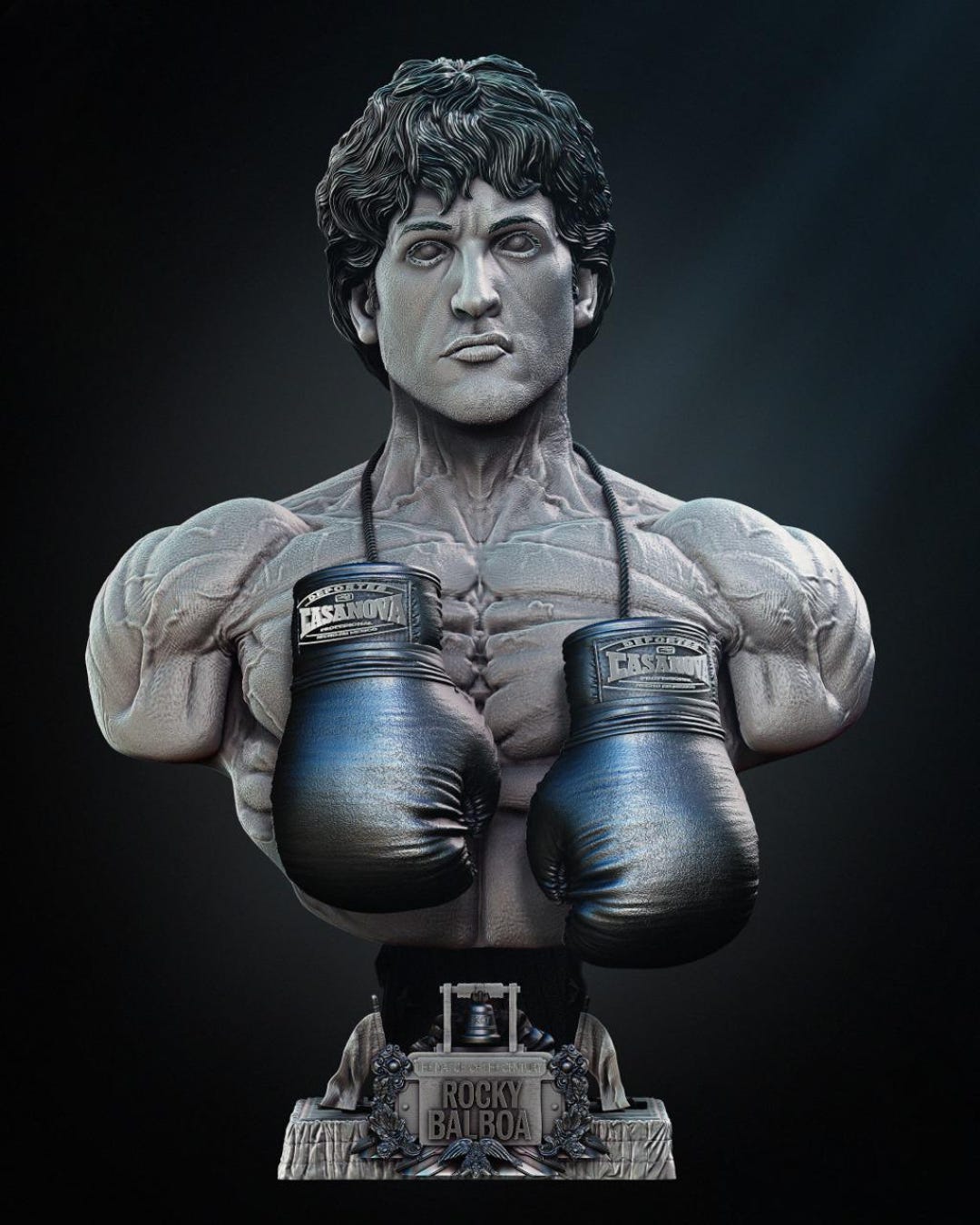 Rocky Balboa Bust Portrait – Boxing Legend 3D Print Model (digital STL ...