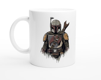 Mandalorianische inspirierte Star Wars Tasse - Keramik Kaffeetasse - Perfektes Geschenk für Fans