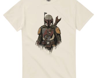 Camiseta de Star Wars inspirada en el mandaloriano / Camiseta clásica de algodón / Regalo para fans