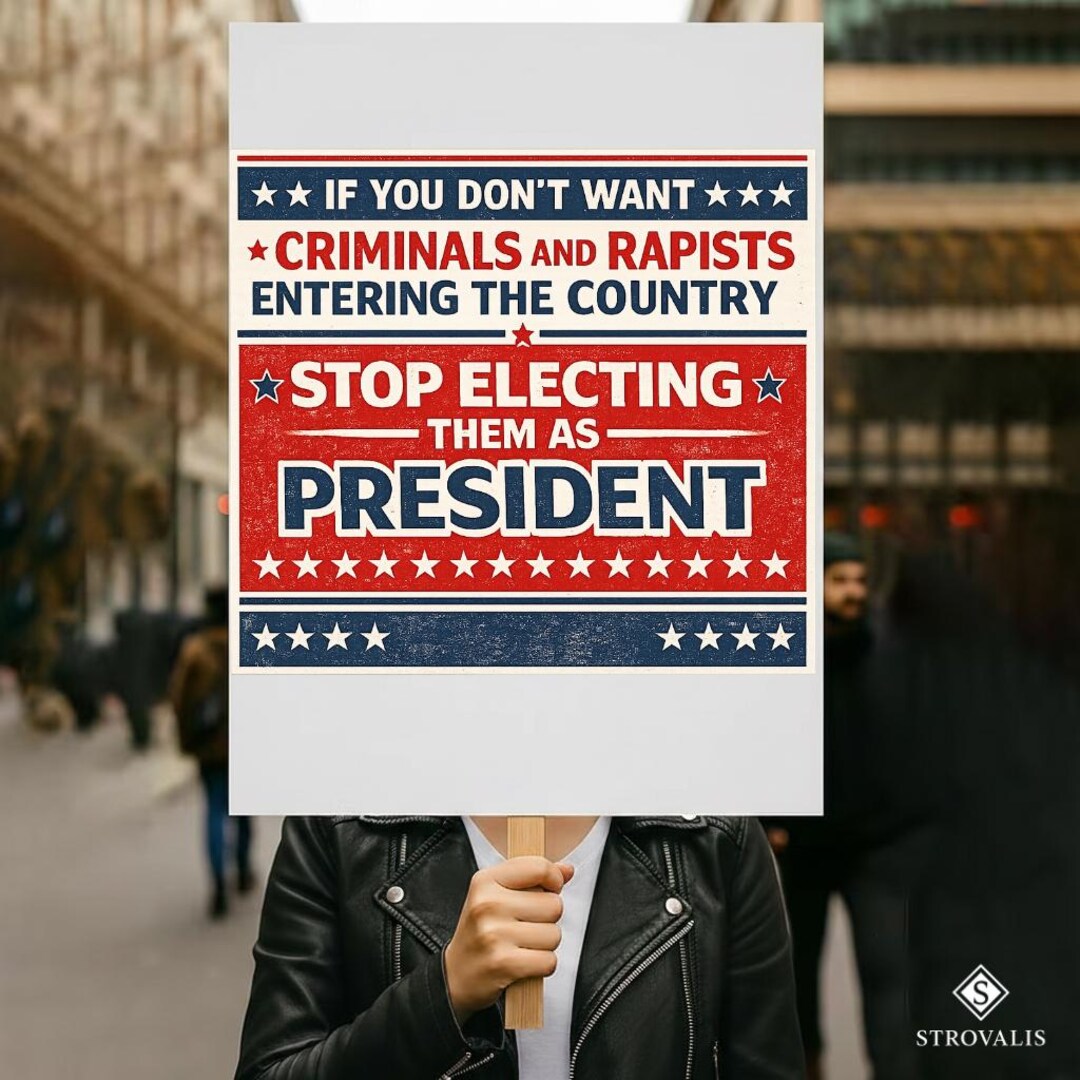 Pro Human Rights Signs Political Activist Protest Poster, Anti Trump Sign, Pro Human Rights ...