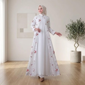 knee length dresses for ladies Plus Size Short Sleeve Maxi Dress (Muslimah Friendly) (EXTRA BIG SIZE)   Pluspreorder