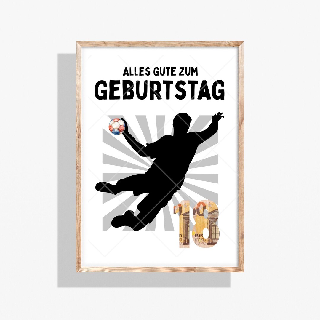 Handball Money Gift for an 18th Birthday - Funny Coming-of-age Gift for ...