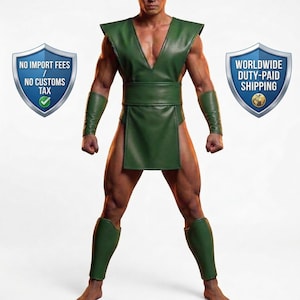 Mortal Kombat Scorpion Ninja Costume –  Leather Cosplay Full Set