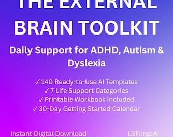 ADHD Autism Dyslexia Toolkit | 140 Support Scripts (Digital Download)