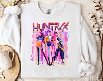 Kpop Huntrix Png, Design Kpop Demon Hunters Png, Saja Girls Png, Anime Lover Gift Mira, Rumi, Zoey, Derpy Tiger Png, Huntrix Fan Shirt K pop