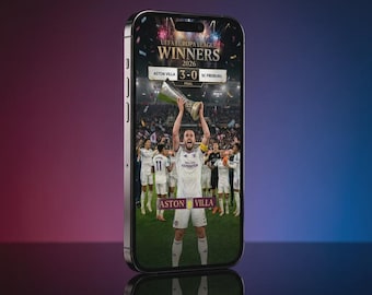 Aston Villa Europa League Winners 2026 Screensaver | AVFC 3-0 Victory Photo | UEFA Final Trophy Celebration Wallpaper | Digital Download