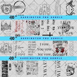 40+ Barrington University PNG Bundle, Dark Romance Digital Download, The Lords BookTok Sublimation, Smut Reader Merch Design, PNG Files