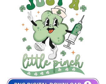 Just A Little Pinch (PNG), Geschenkidee zum St. Patrick's Day für Krankenschwestern, Glücksklee (PNG), St. Patrick's Day-Geschenke für sie