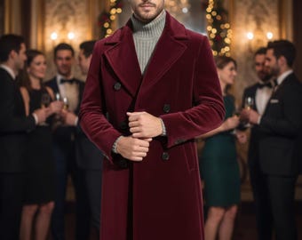 Velvet Coat Gothic Formal Winter Trench Elegant Wedding Coat Valentine Gift