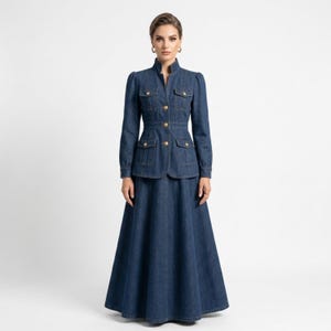 blue maxi dress with jacket Light Blue Maxi Dress with Jacket Outfits (1 ideas & outfits)