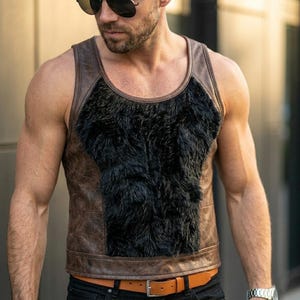 Leather Tank Top Men - Etsy