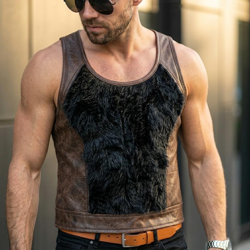Leather Tank Top Men - Etsy