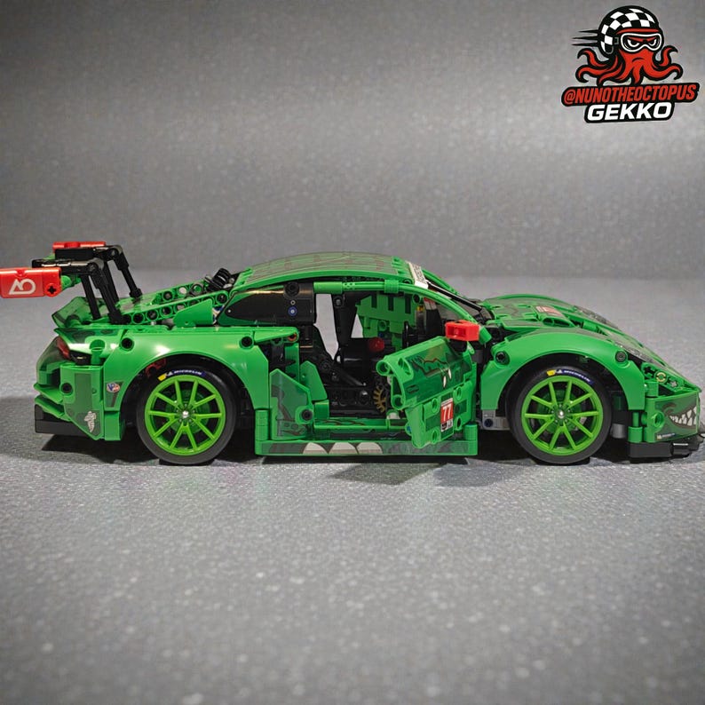 BBS wheels + tires for Lego 42224 - Porsche 911 GT3 R Rexy AO Racing Car (3D printed) image 9