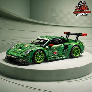BBS wheels + tires for Lego 42224 - Porsche 911 GT3 R Rexy AO Racing Car (3D printed) image 1