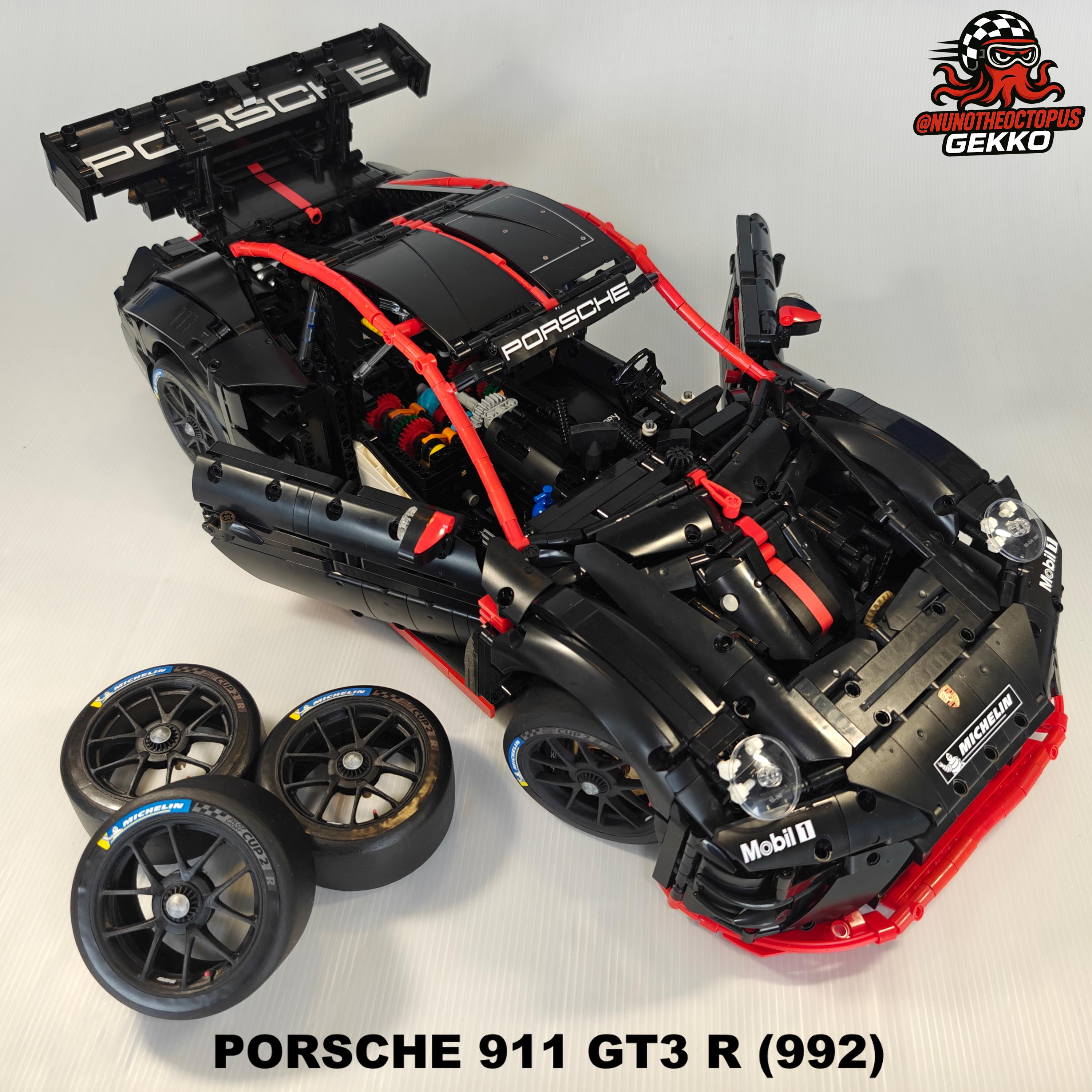 1:8 Lego Porsche 911 GT3 R (992) 3D Upgrade Pack - MOC-182607