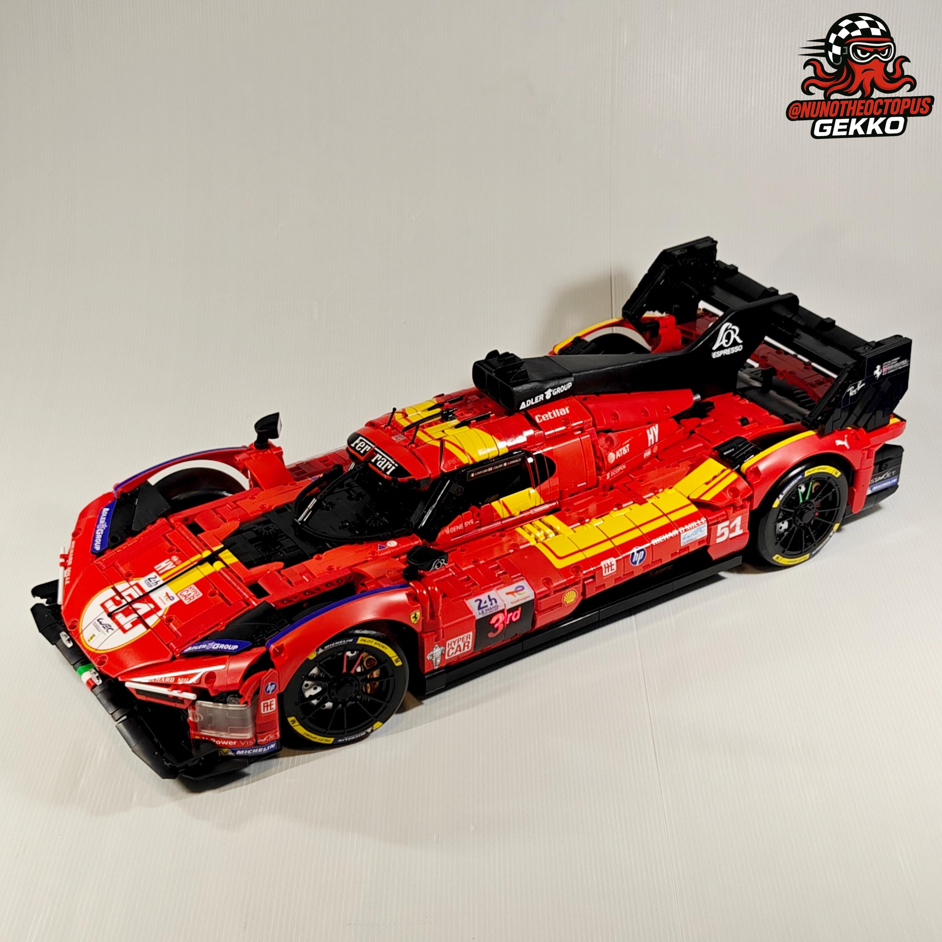 1:8 Lego Ferrari 499P Hypercar 2025 #50/#51 3D Upgrade Pack - MOC