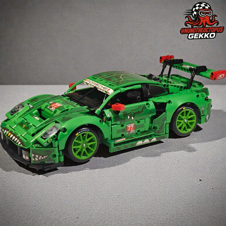 BBS wheels + tires for Lego 42224 - Porsche 911 GT3 R Rexy AO Racing Car (3D printed) image 7
