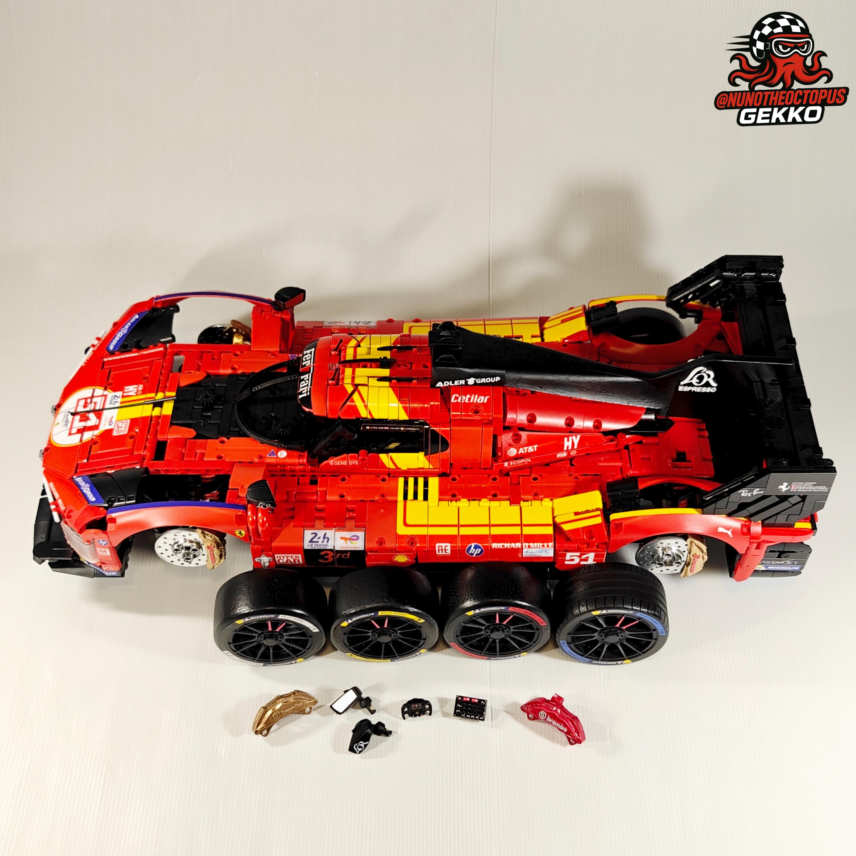 1:8 Lego Ferrari 499P Hypercar 2025 #50/#51 3D Upgrade Pack - MOC