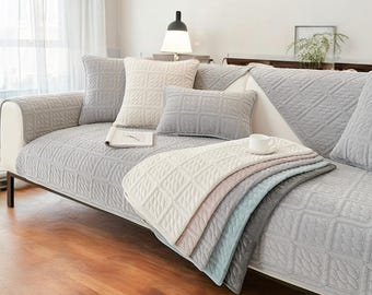 Thick Sofa Cover Non-Slip Nordic Jacquard Couch Protector Living Room Furniture Cover