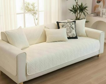 Cotton Sofa Cover: Non-Slip Couch Protector, Modern Throw For Sofa