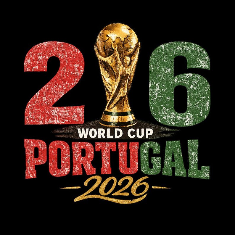 Portugal 2026 World Cup Soccer Design | Distressed Football Fan Graphic ...