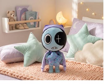 Dandys World Astro Plush Toy, Cute Gamer Plushie, Soft Stuffed Animal, Roblox Inspired Gift for Kids, Collectible Doll