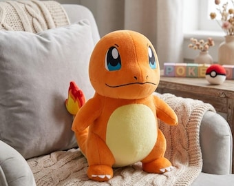 Charmander Plush Toy, Cute Pokemon Plush Gift, Kawaii Stuffed Animal, Soft Anime Plushie, Gift for Kids, Pokemon Lover Gift