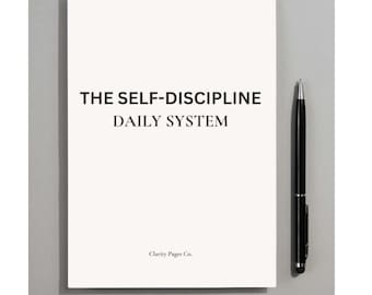 Planer samodyscypliny | Szablon codziennej rutyny | Dziennik produktywności | Minimalistyczny plik do druku | Śledzenie nawyków | Tygodniowy panel