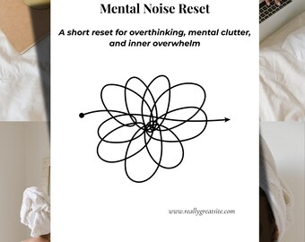 Mental Noise Reset Printable | Overthinking Relief Planner | Mental Clarity Worksheet | Anxiety Reset | Instant Download