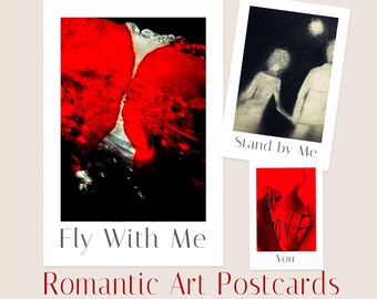 Romantic Art Postcards | Fine Art Postcard Set of 3 or 5 | Thoughtful Gift