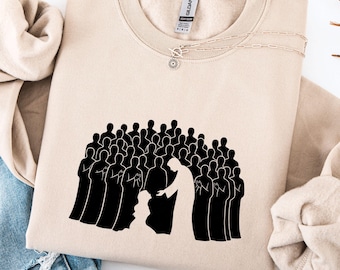 Woman Touches Jesus Sweatshirt, Christian Bible Verse Hoodie