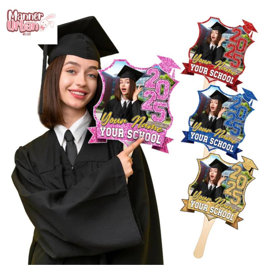 Grad Face Sticks Custom Face Cutout Stick, Graduation Big Head Photo Prop, Personalized ...