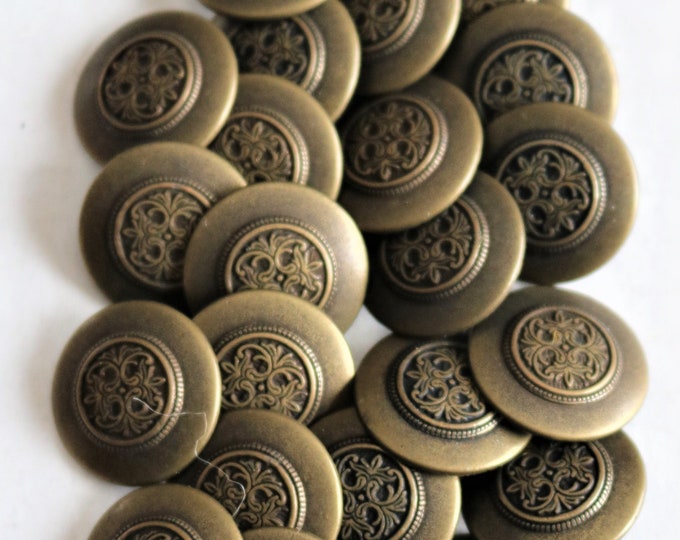 Bronze colored metal button