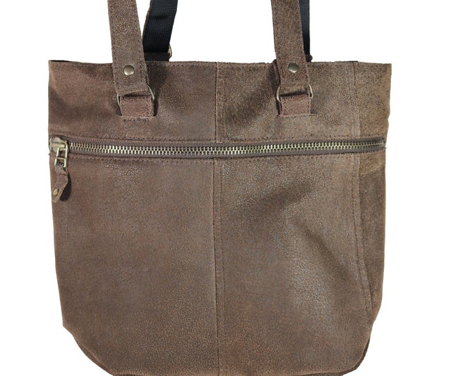 Recycled all-in one  tote and backpack.