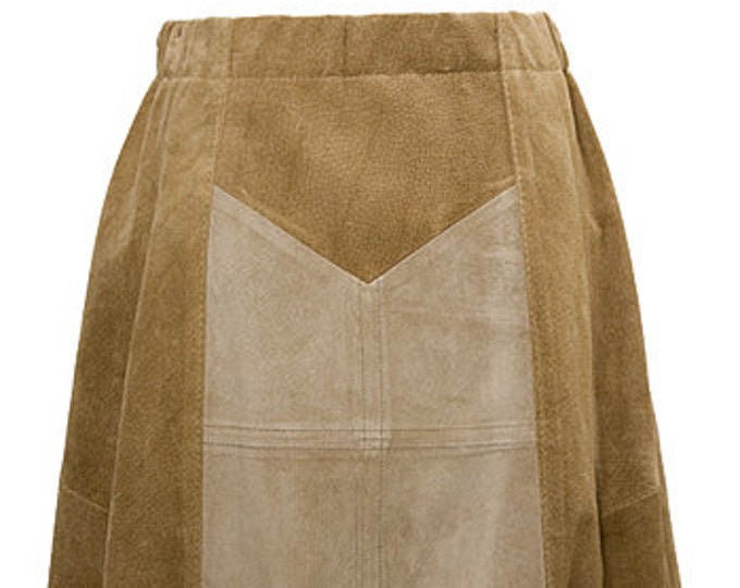 tan suede skirt