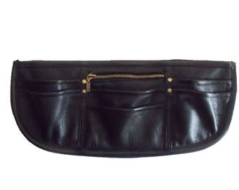 Black leather waitress, waiter apron