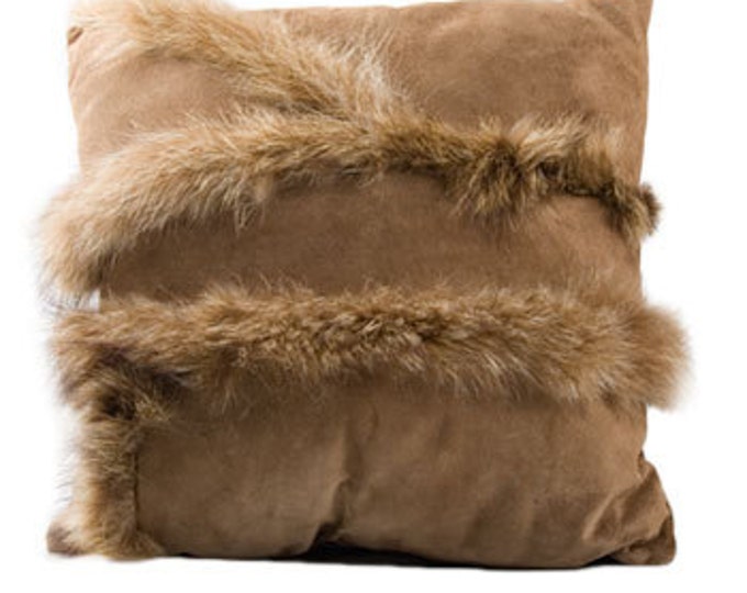 Lamb suede cushion.