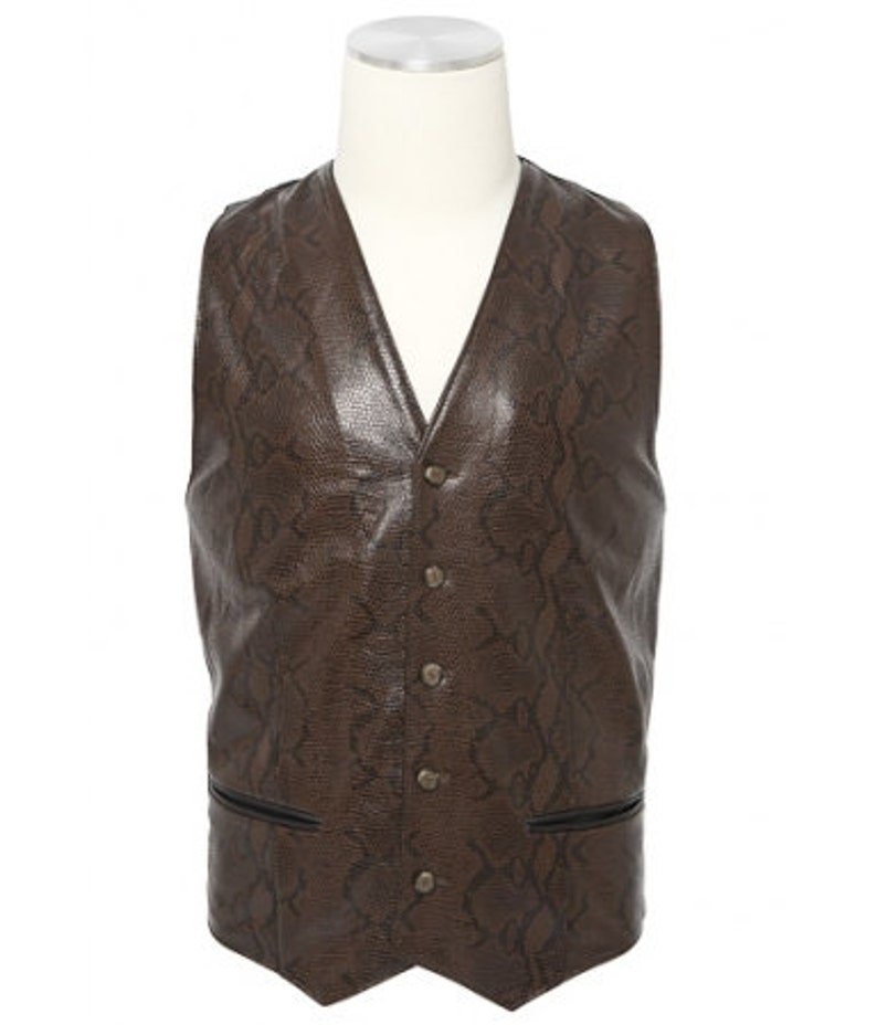 Brown Leather Waistcoat