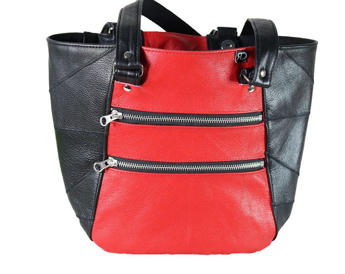 Recycled all-in one  tote and backpack.