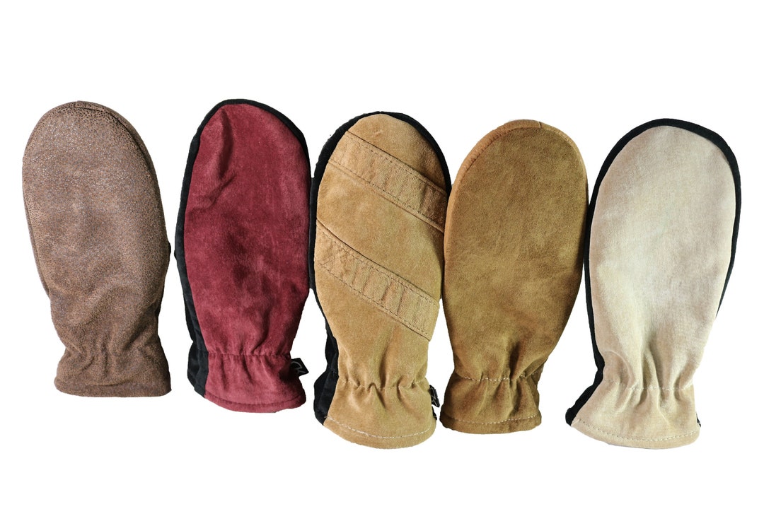 Leather Mitten Gloved Inside Etsy