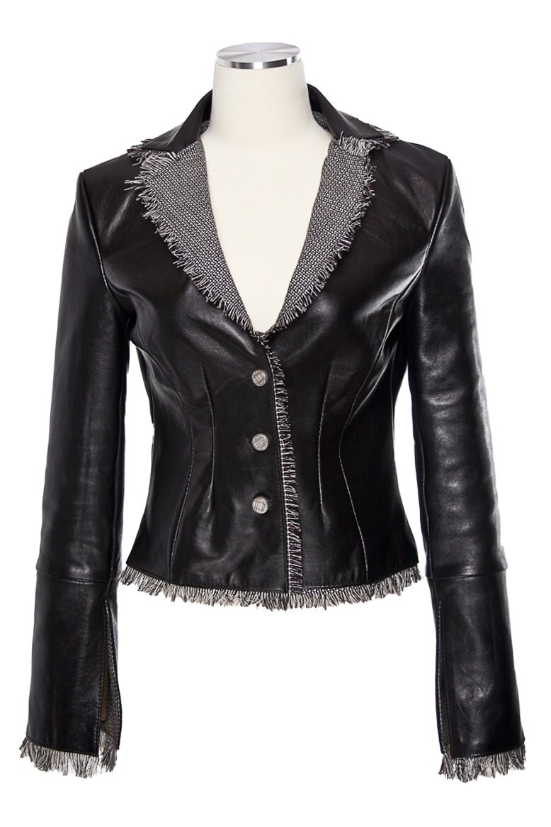 Adjusted Lambskin Leather Jacket. - Etsy