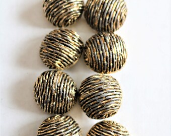 Golden metal button with rod