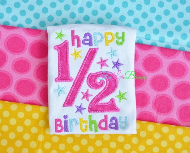 Happy Half Birthday Girl Birthday Half Birthday Baby Etsy Happy Half Birthday Girl Birthday Half Birthday Baby Etsy