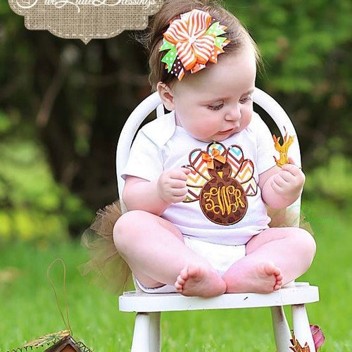 BABY Girl Thanksgiving Outfit Baby Girl Fall Outfit Gobble Etsy