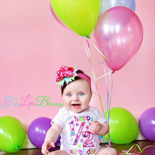 Happy Birthday Half Birthday 1 2 Birthday 6m Birthday Etsy